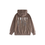 Amiri washed hoodie colorful ink splash paint mother printing
