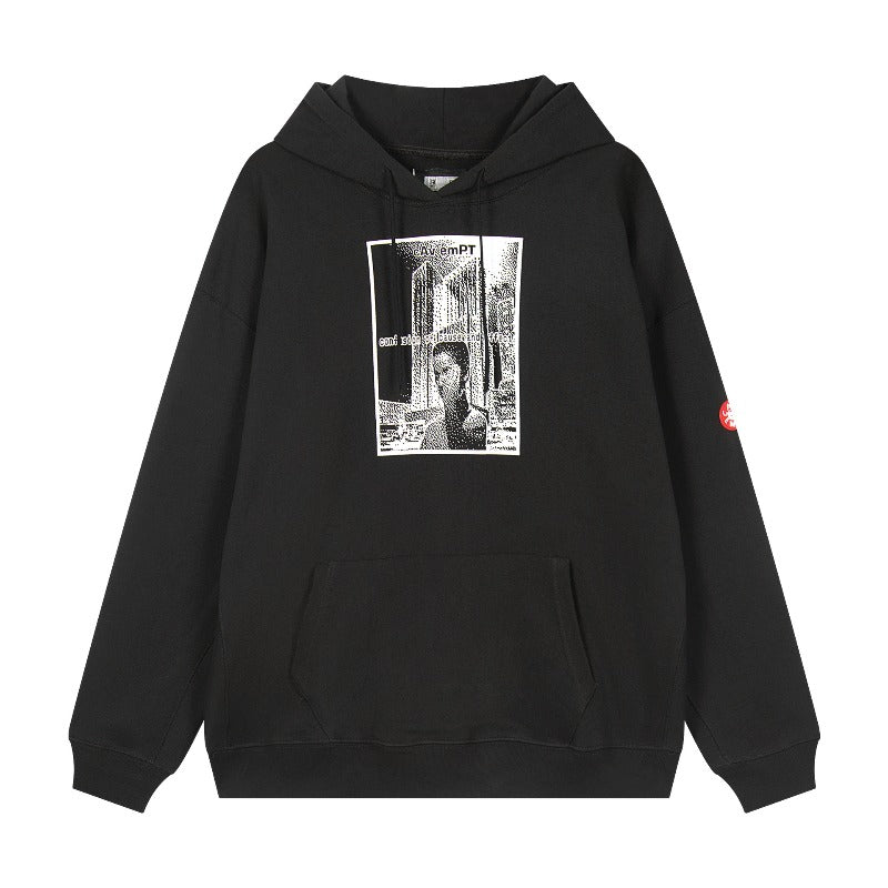 C.e hoodie autumn winter c.e pixel character pattern printing pullover hooded sweatshirt
