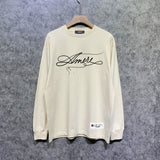 Amiri long sleeve shirts needlework letterprinting
