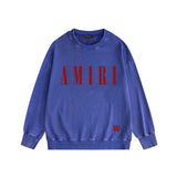 Amiri washed sweatshirt classic letter spider print washed old