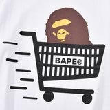 Bathing Ape T Shirt ape man shopping cart Alphabet print short sleeve T-shirt
