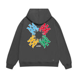 Amiri hoodie color block simple logo set print