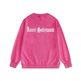 Amiri washed sweatshirt sanskrit printing washed and distressed