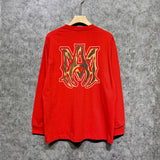 Amiri long sleeve shirts splash paint skeleton printing
