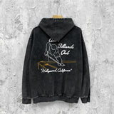 Amiri washed hoodie billiard sketch washed distressed printing