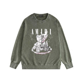 Amiri washed sweatshirt made old teddy bear print washed old