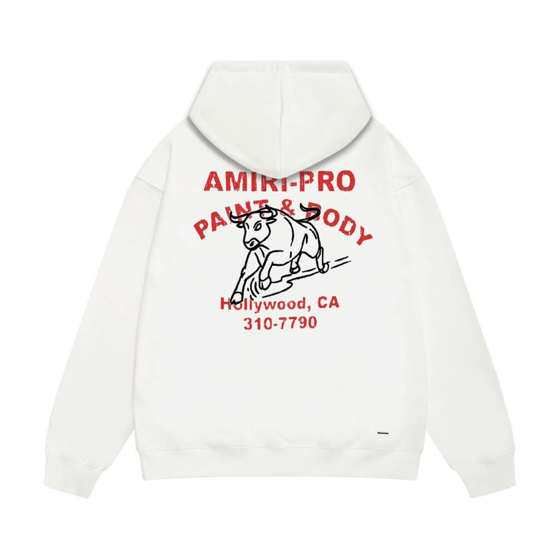Amiri hoodie bull printing