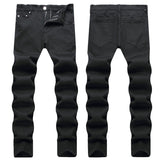 Mens Fashion Jeans pure black 5609#