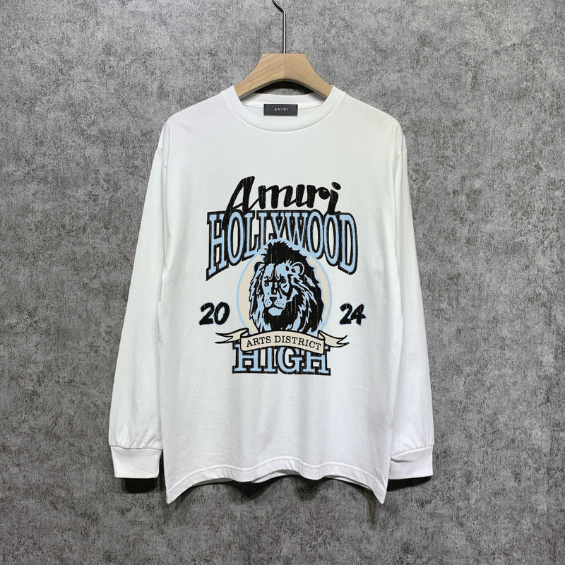 Amiri long sleeve shirts colorless flower printing