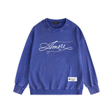 Amiri washed sweatshirt needle thread alphabet print washed old