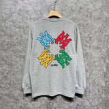 Amiri long sleeve shirts color block simple label set printing
