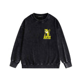 Amiri washed sweatshirt little tiger printing washed and distressed
