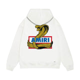 Amiri hoodie king cobra gold printing