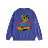 Amiri washed sweatshirt king cobra gold printing washed and distressed