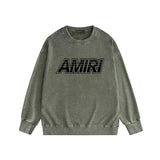 Amiri washed sweatshirt grid missing print washed old