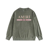 Amiri washed sweatshirt crayon horizontal strip printing washed old
