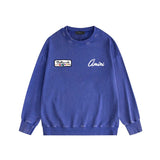 Amiri washed sweatshirt billiard sketch printing washed and distressed