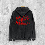 Amiri washed hoodie LA limited art word old print