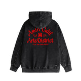 Amiri washed hoodie LA limited art word old print