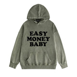Amiri washed hoodie fat letter printing distressed printing