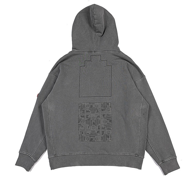 C.e hoodie autumn and winter c.e batik distressedembroiderletter hooded sweatshirt