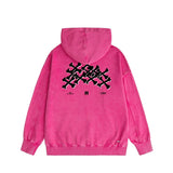 Amiri washed hoodie skeleton letter washed distressed printing
