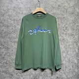 Amiri long sleeve shirts blue colorful art word printing