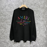 Amiri long sleeve shirts watercolor cartoon letterprinting