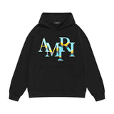 Amiri hoodie gradient overlapping letterprinting