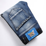 Mens Fashion Jeans Blue and black color scheme 3538#