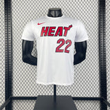 NBA Jerseys Heat, White No. 22, Butler, Quick Dry Short Sleeves
