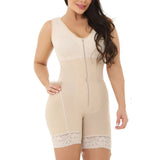 Plus Size Fat Woman One-Piece Corset Front Zipper Underwear