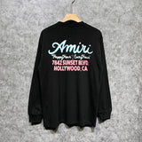 Amiri long sleeve shirts wine glass letterprinting
