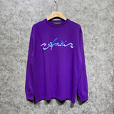 Amiri long sleeve shirts blue colorful art word printing
