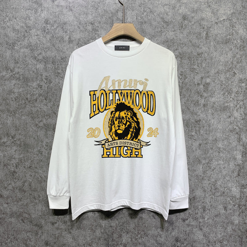 Amiri long sleeve shirts lion printing