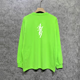 Amiri long sleeve shirts vertical small overlapping letterprinting