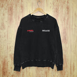 Amiri washed sweatshirt tv channel printing washed and distressed