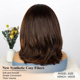 Women'S Wigs Middle Part Short Straight Yaki Bob Wig