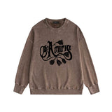 Amiri washed sweatshirt morning glory printing washed and distressed