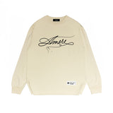 Amiri long sleeve shirts needlework letterprinting