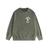 Amiri washed sweatshirt dice man printing washed and distressed
