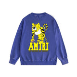 Amiri washed sweatshirt little tiger printing washed and distressed