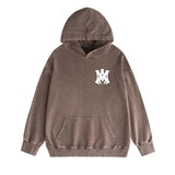 Amiri washed hoodie hollywood spider washed distressed printing