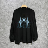 Amiri long sleeve shirts bone crack star printing