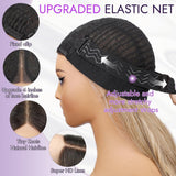 Women'S Wigs Silicone Mesh Lace gradual change Water ripple Long curly hair T Part Chemical fiber Headgear wigs