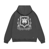 Amiri hoodie flower shield printing