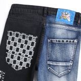 Mens Fashion Jeans Blue and black color scheme 3538#