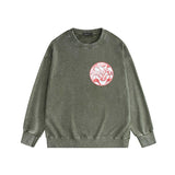 Amiri washed sweatshirt circle sketch printing washed and distressed