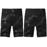 purple brand denim shorts