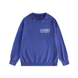 Amiri washed sweatshirt skeleton letter print washed old